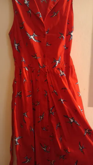 Mango Abito Longuette Rondini Rosso