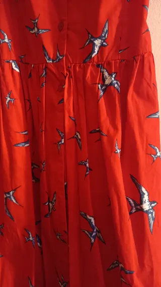 Mango Abito Longuette Rondini Rosso