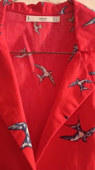 Mango Abito Longuette Rondini Rosso