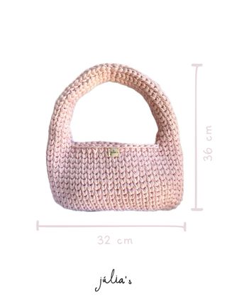 Bolso rosa tejido