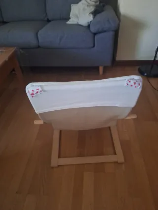 Silla infantil Ikea madera y tela