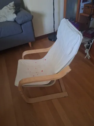 Silla infantil Ikea madera y tela