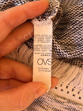 Maglioncino OVS grigio con frange - Taglia XS