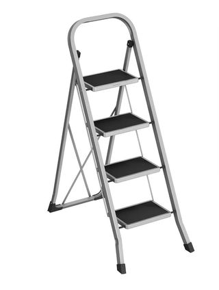SONGMICS Escalera de Tijera con 4 Peldaños, Metál