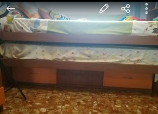 Cama nido con cajones madera