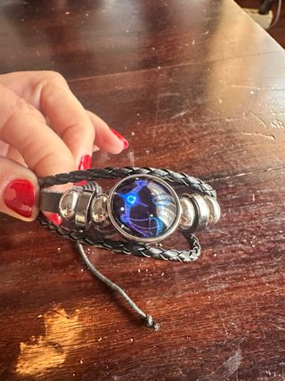 Pulsera Libra Cuero Trenzado