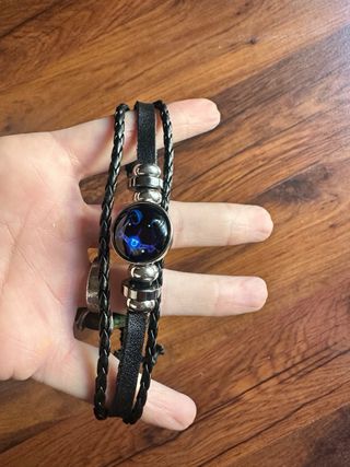 Pulsera Libra Cuero Trenzado