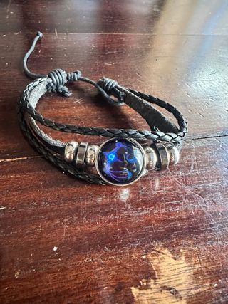 Pulsera Libra Cuero Trenzado