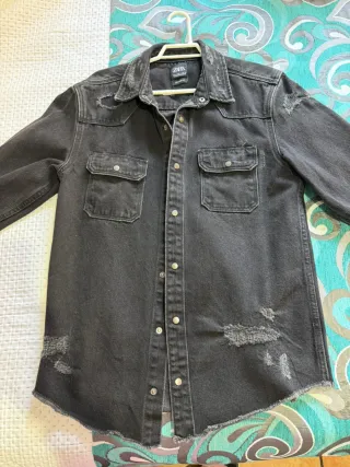 Sobrecamisa negra Zara hombre