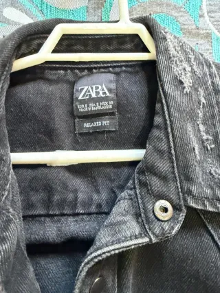 Sobrecamisa negra Zara hombre