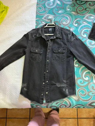 Sobrecamisa negra Zara hombre