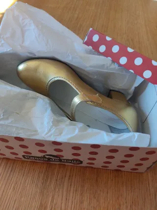 Zapatos de baile de niña, dorados