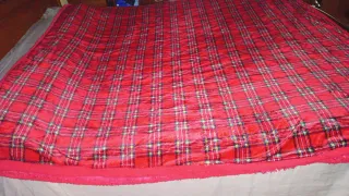 Coperta Natalizia Pile Rosso Tartan