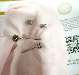 Pendientes 1CT Moissanitas  y PLATA