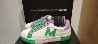 Zapatillas Lola Casademunt M Verde y Lila
