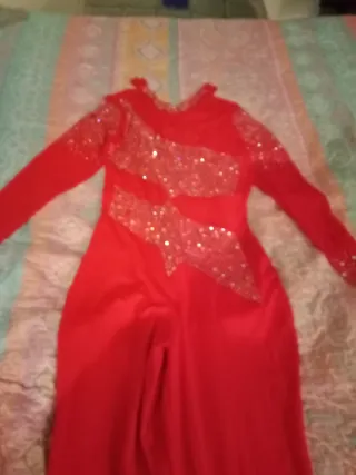 Mono fiesta lentejuelas rojo talla XL