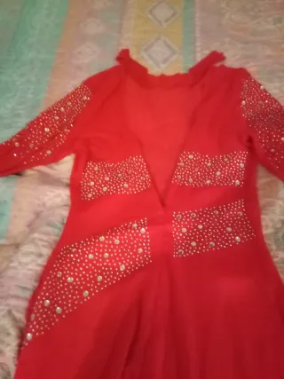 Mono fiesta lentejuelas rojo talla XL