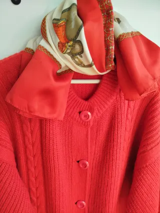 Abrigo Lana Rojo Talla M