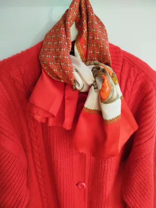 Abrigo Lana Rojo Talla M