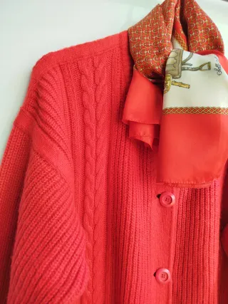 Abrigo Lana Rojo Talla M