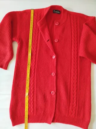 Abrigo Lana Rojo Talla M