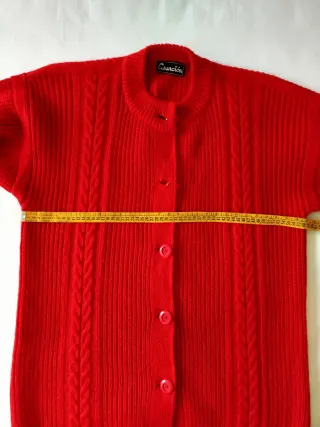 Abrigo Lana Rojo Talla M