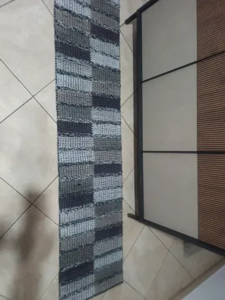 Tappeto cucina/sala grigio e bianco