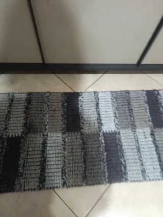 Tappeto cucina/sala grigio e bianco