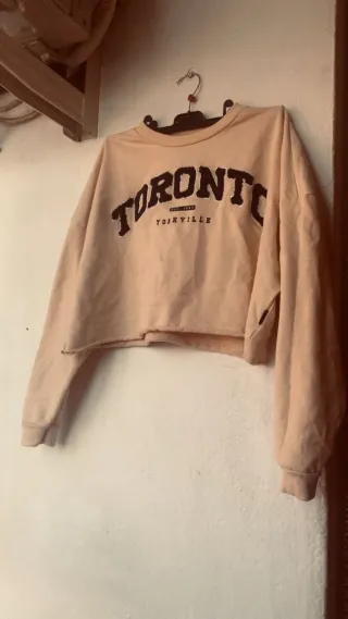 Sudadera corta beige Toronto