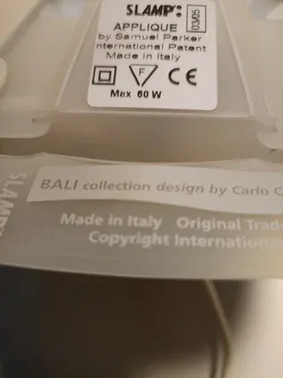 Lampada da parete Slamp Bali oro bianco