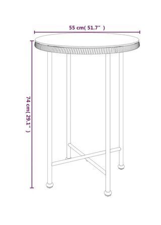 Tavolo da pranzo in vetro temperato e acciaio vidaXL
