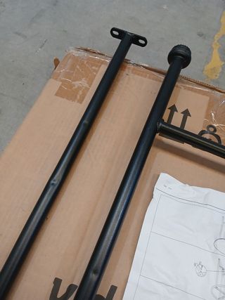 Tavolo da pranzo in vetro temperato e acciaio vidaXL