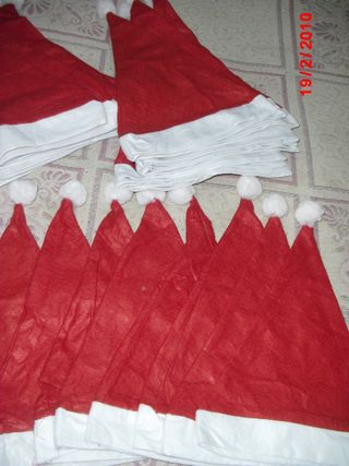 10 Gorros Papa Noel x 2€ Pack de 10 gorros