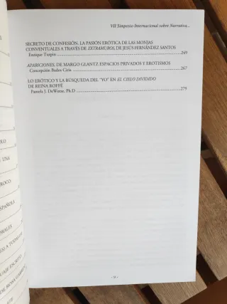 Actas del Congreso El erotismo en la narrativa