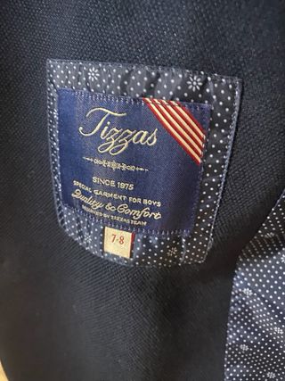 Chaqueta de vestir azul para niño. Talla 7-8