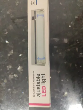 Kit barra led ajustable 35cm, acabado aluminio