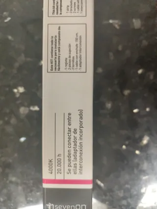 Kit barra led ajustable 35cm, acabado aluminio