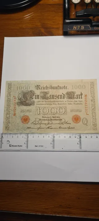 Billete 1000 Marcos Alemanes 1910