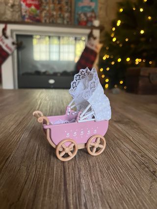 Silvanian Families Perro Bebé + Carrito Doble