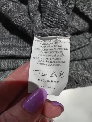 Maglione oversize traforato grigio