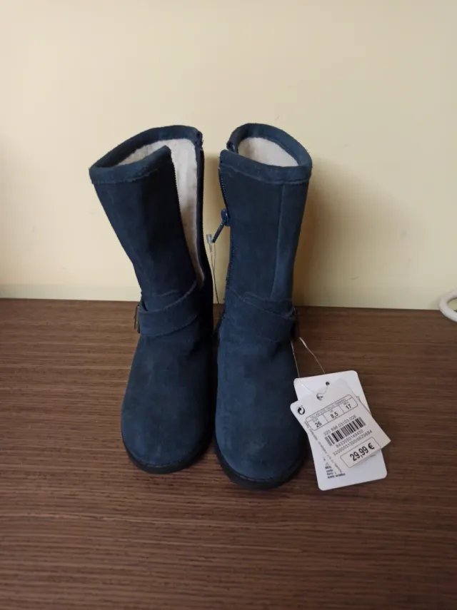 Botas niña piel azul marino nº 26