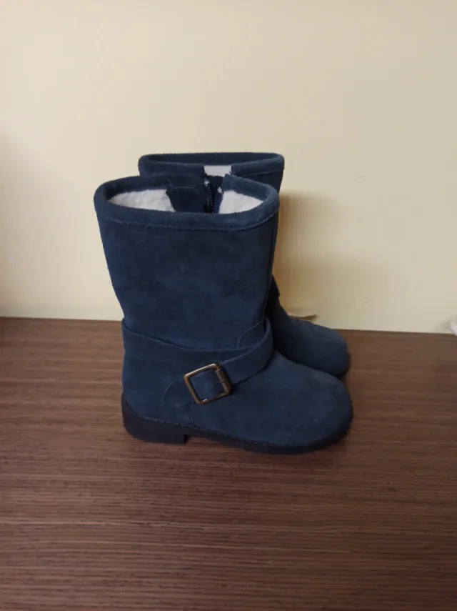 Botas niña piel azul marino nº 26