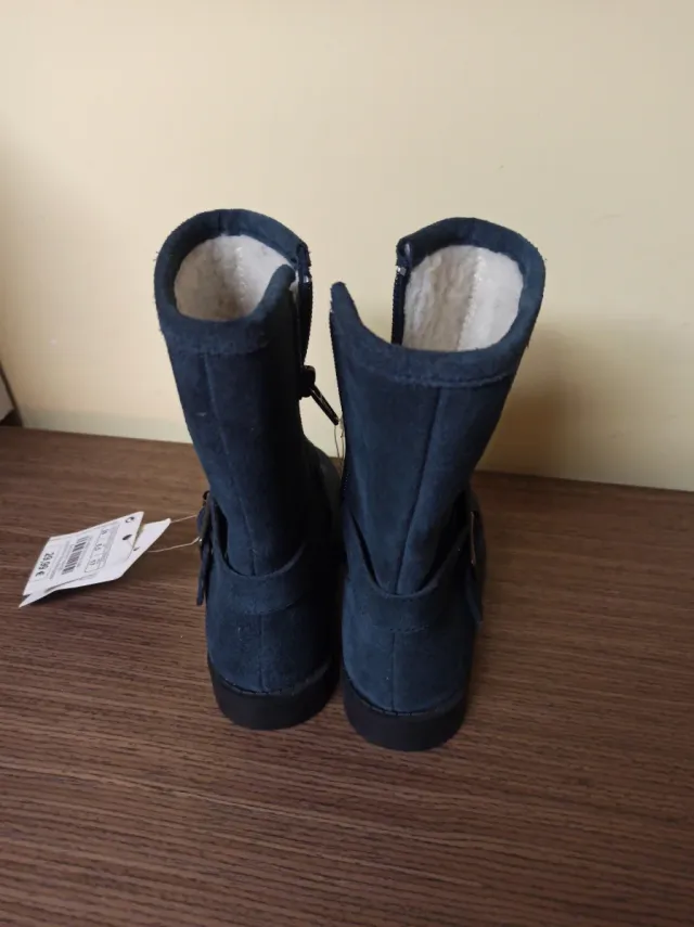 Botas niña piel azul marino nº 26