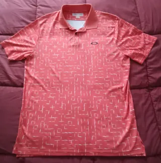 Polo Oakley Naranja Estampado