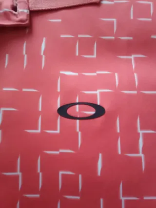 Polo Oakley Naranja Estampado