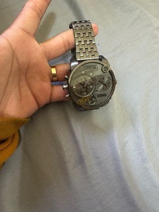 Reloj Diesel Hombre Grande Dorado Gris!! original