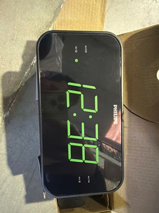 Radio Despertador Philips Negro