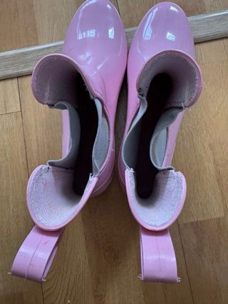 Botas de agua rosas