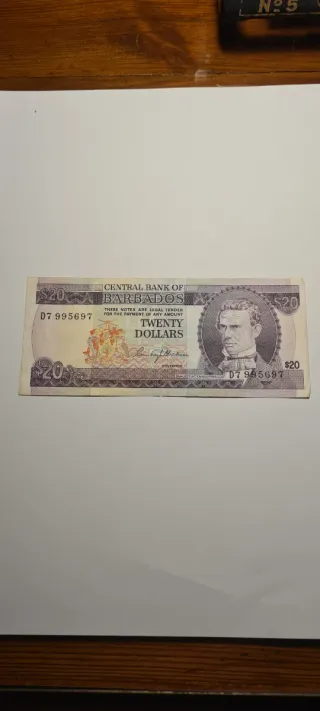 20 Dólares Barbados Central Bank