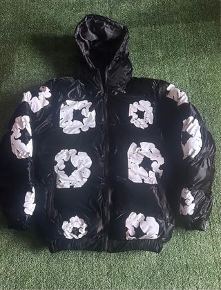 Chaqueta acolchada flores M